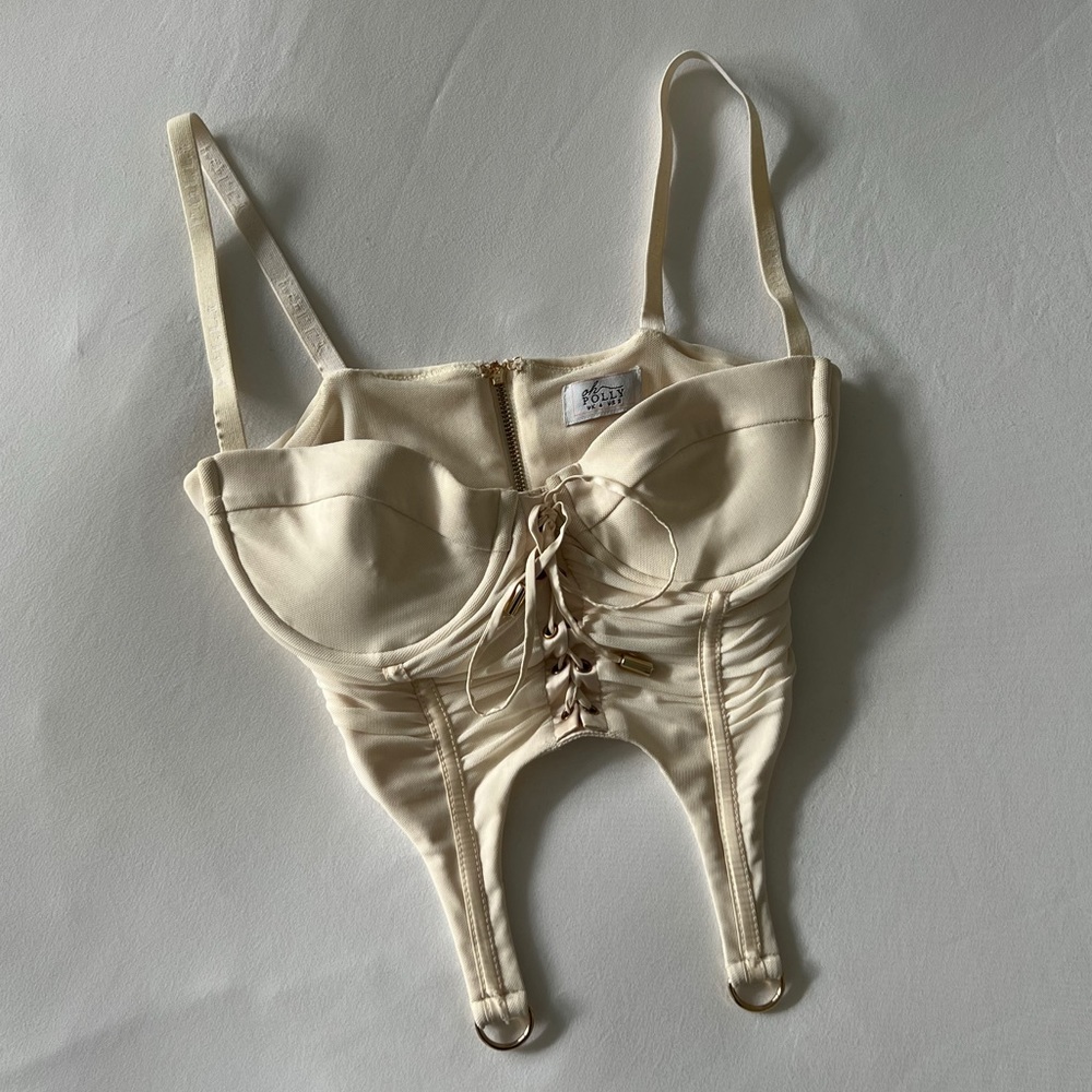 Cream Oh Polly Mesh Corset US 2